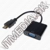 Olcsó HDMI apa -> D-SUB (VGA) anya + audió jack konverter kábel *Aktív* (IT9674)